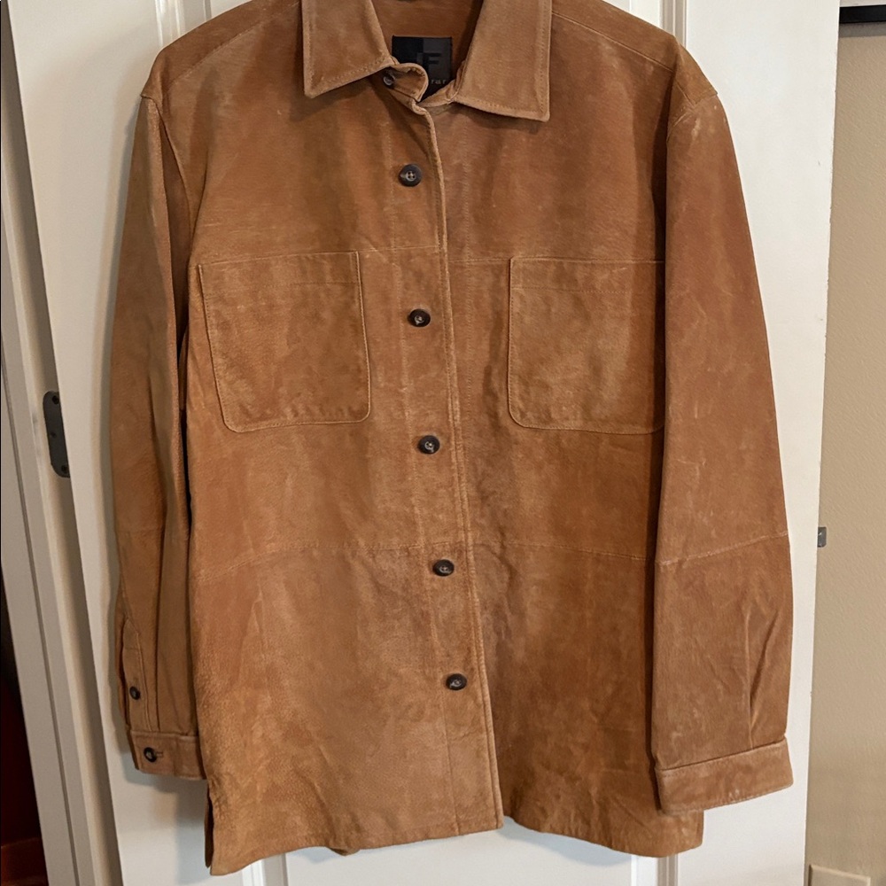 jf j.ferrar Tan Suede Shirt Jacket